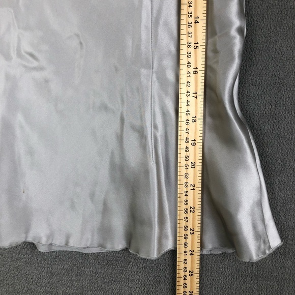 Nine West Y2K 100% Silk Silver gray Beaded V Neck Top - Picture 8 of 8